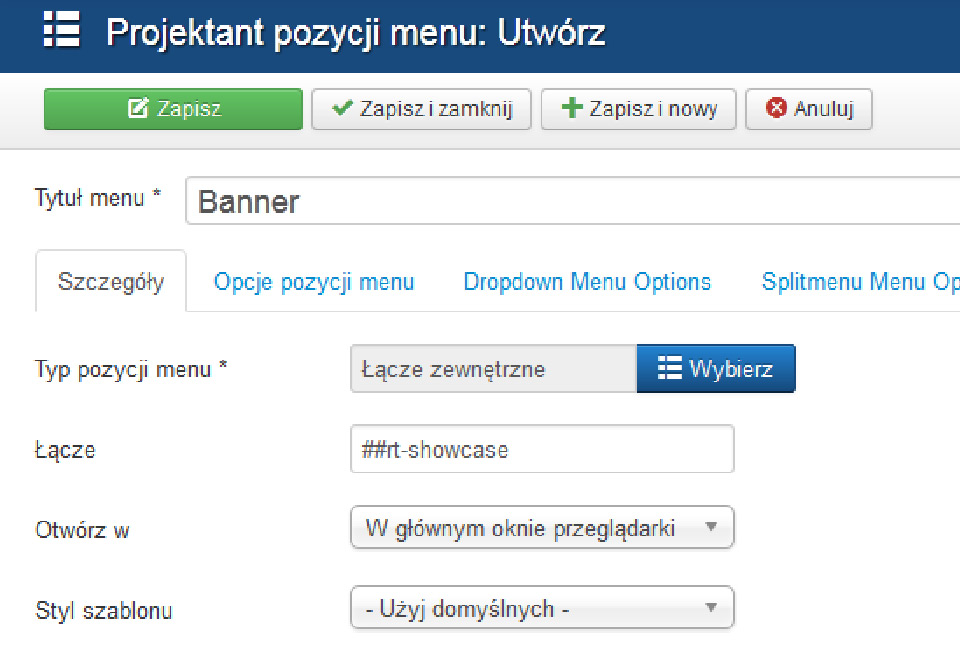 Strona One Page na Joomla 3 i gantry framework - strony www Lublin na Joomla