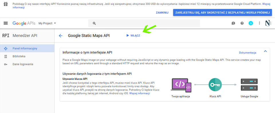 Klucz Google Maps API - strony www Lublin na CMS Joomla
